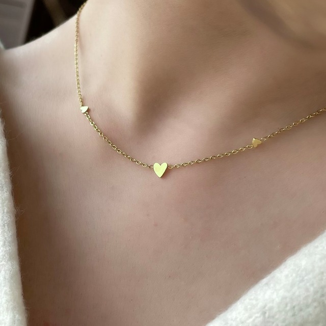 tiny heart necklace   　ステンレスネックレス