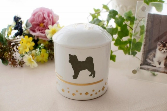 名前＆シルエット入り　オーダーメイド　波と星柄ポット【ポット＋刻印＋巾着セット】（送料無料）