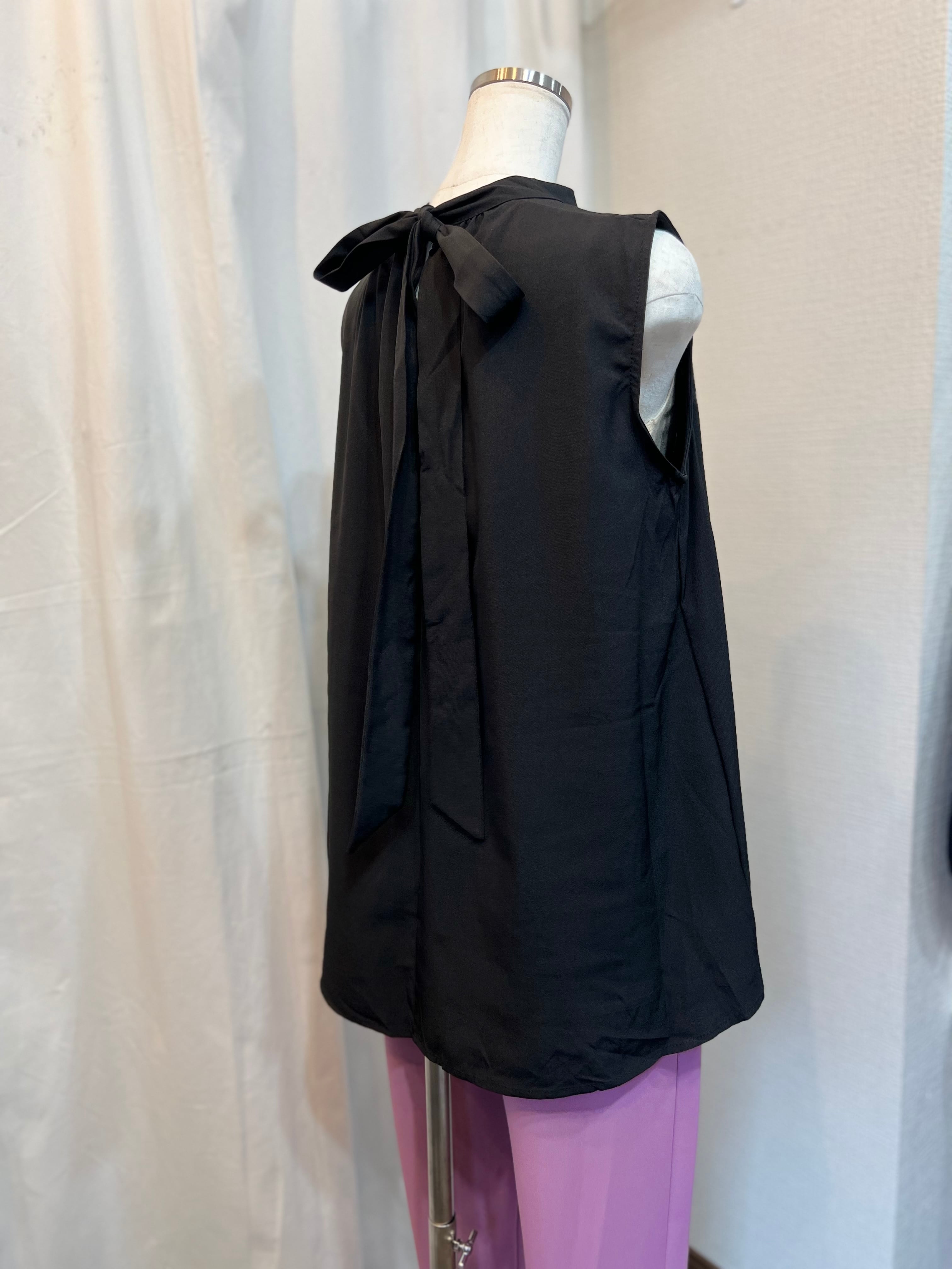 【Miel select】バックリボンノースリーブブラウス