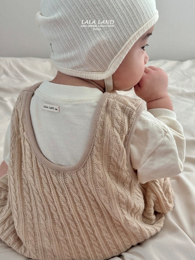 予約⌇LaLa land / (bebe) Twisted knit suspenders