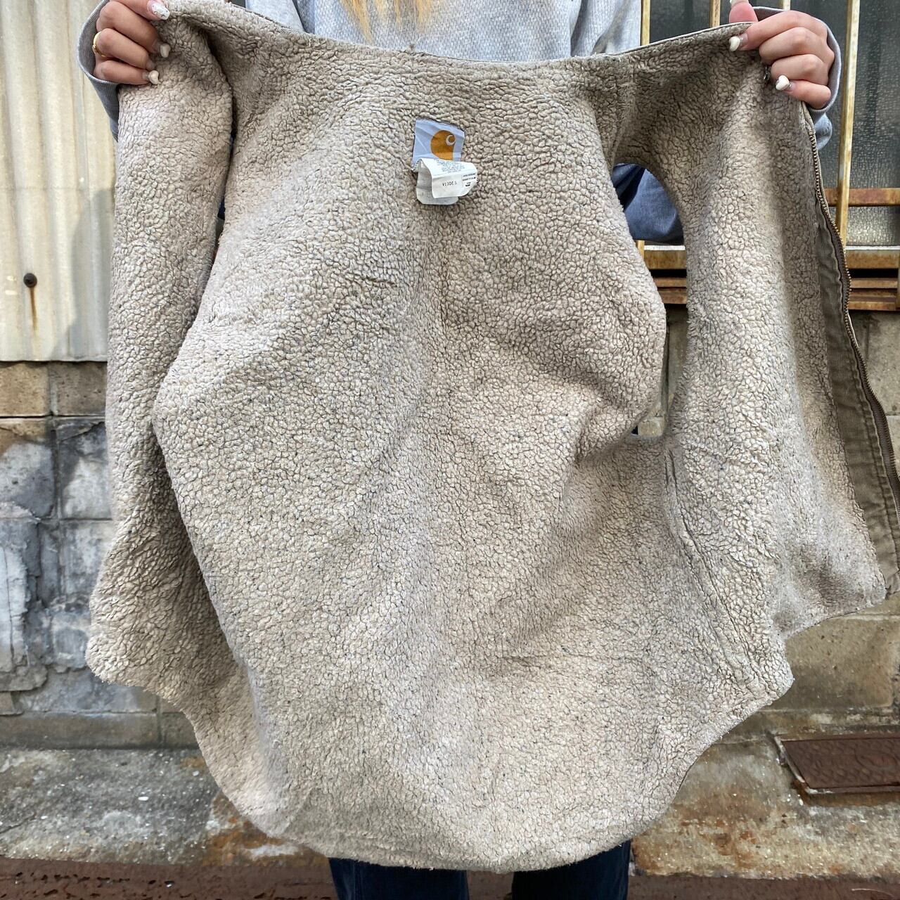 USA製 Carhartt カーハート ダック地 ワークベスト ボアライナー 裏