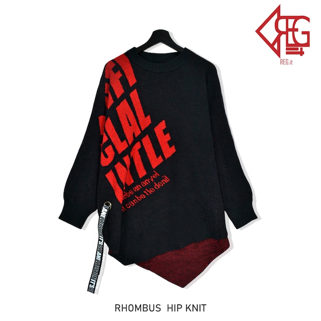 【REGIT】【即納】RHOMBUS HIP KNIT 韓国ファッション かわいい おしゃれ オルチャンファッション ユニーク 個性的