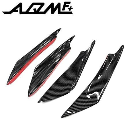 AQMF+ カナード 4本セット ラバー製 カーボン調 汎用品 ガーニッシュ