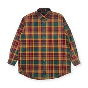 90s GANT ガント オックスフォード チェック BD ボタンダウン 長袖シャツ M/マルチ メンズ VAN JAC ビンテージ