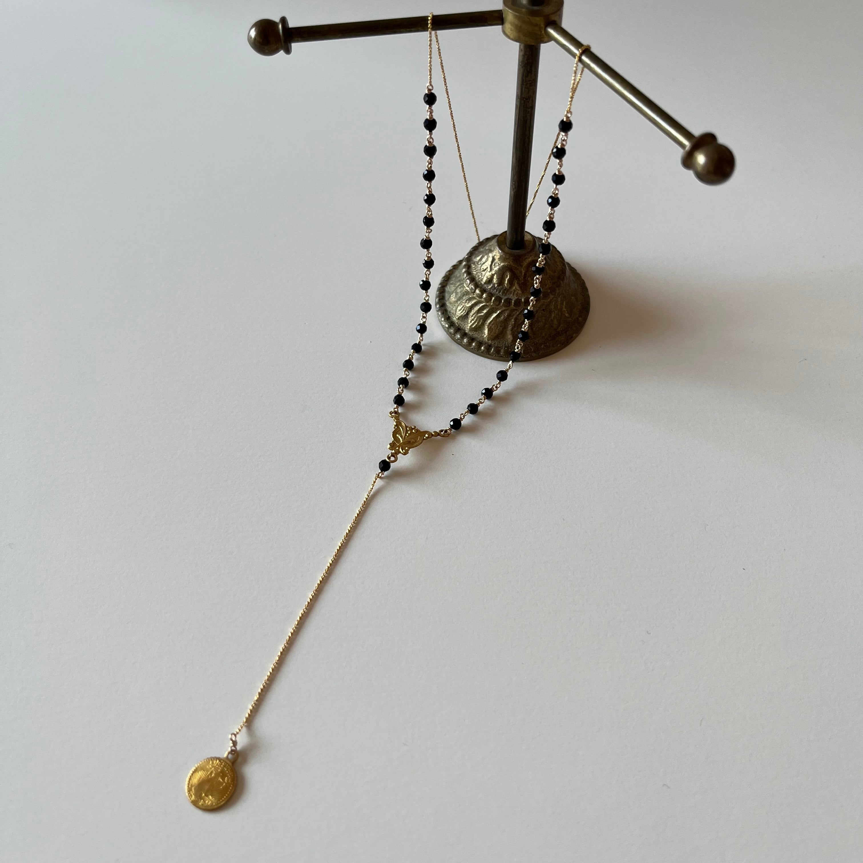 オニキスのY字ネックレス