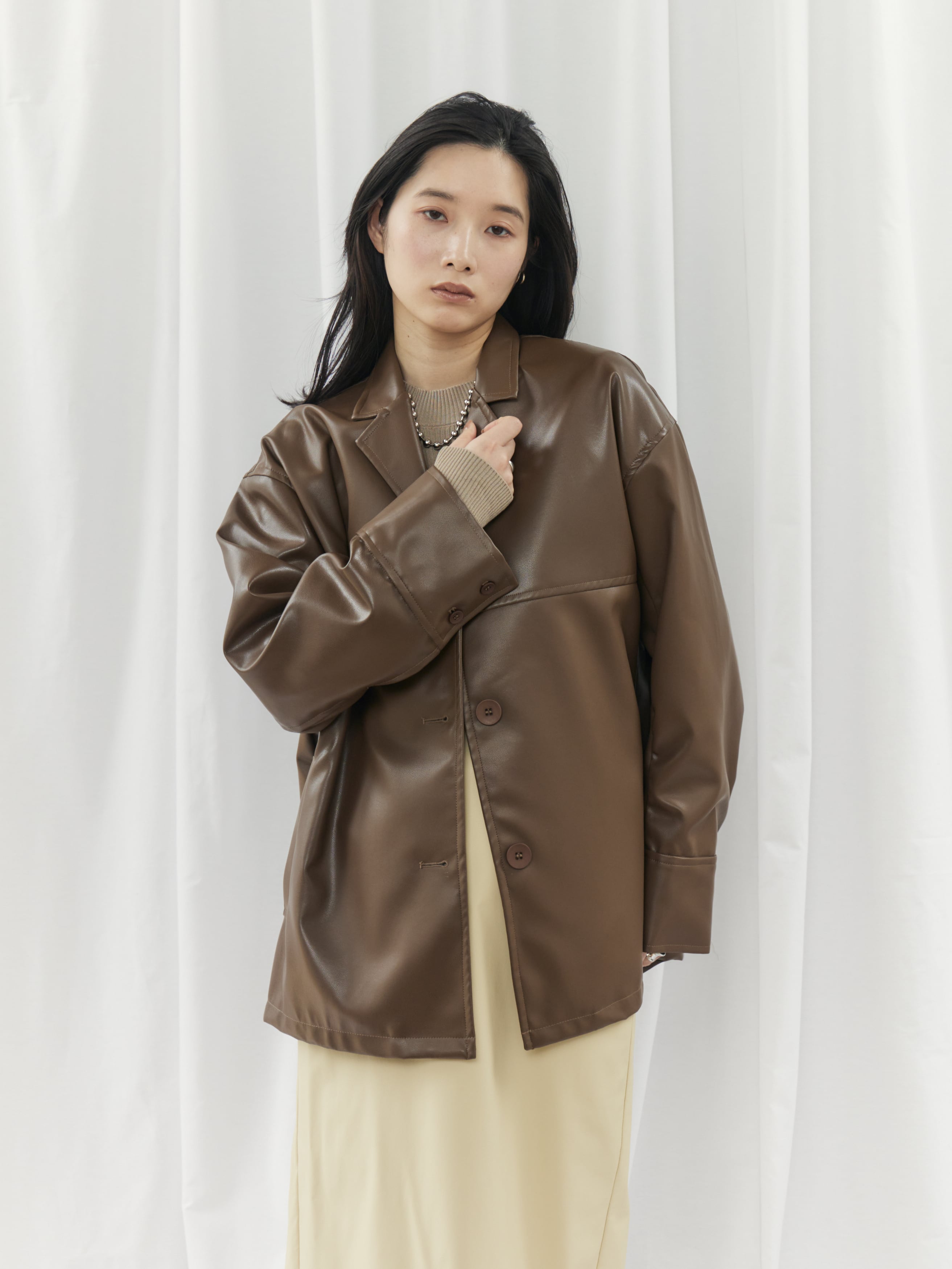FAUX LEATHER JK（ﾌｪｲｸﾚｻﾞｰｼﾞｬｹｯﾄ）【7543117】 | CIEL'AIR