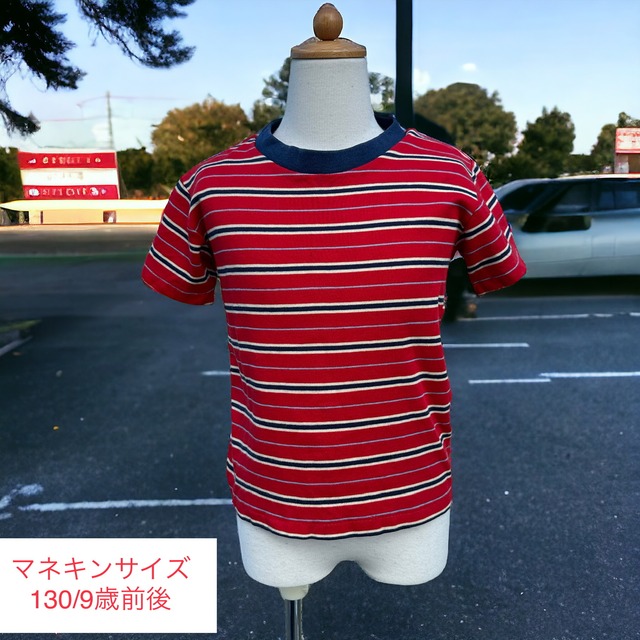 【KIDS】vintage like stripe T-shirt size:2歳以上〜