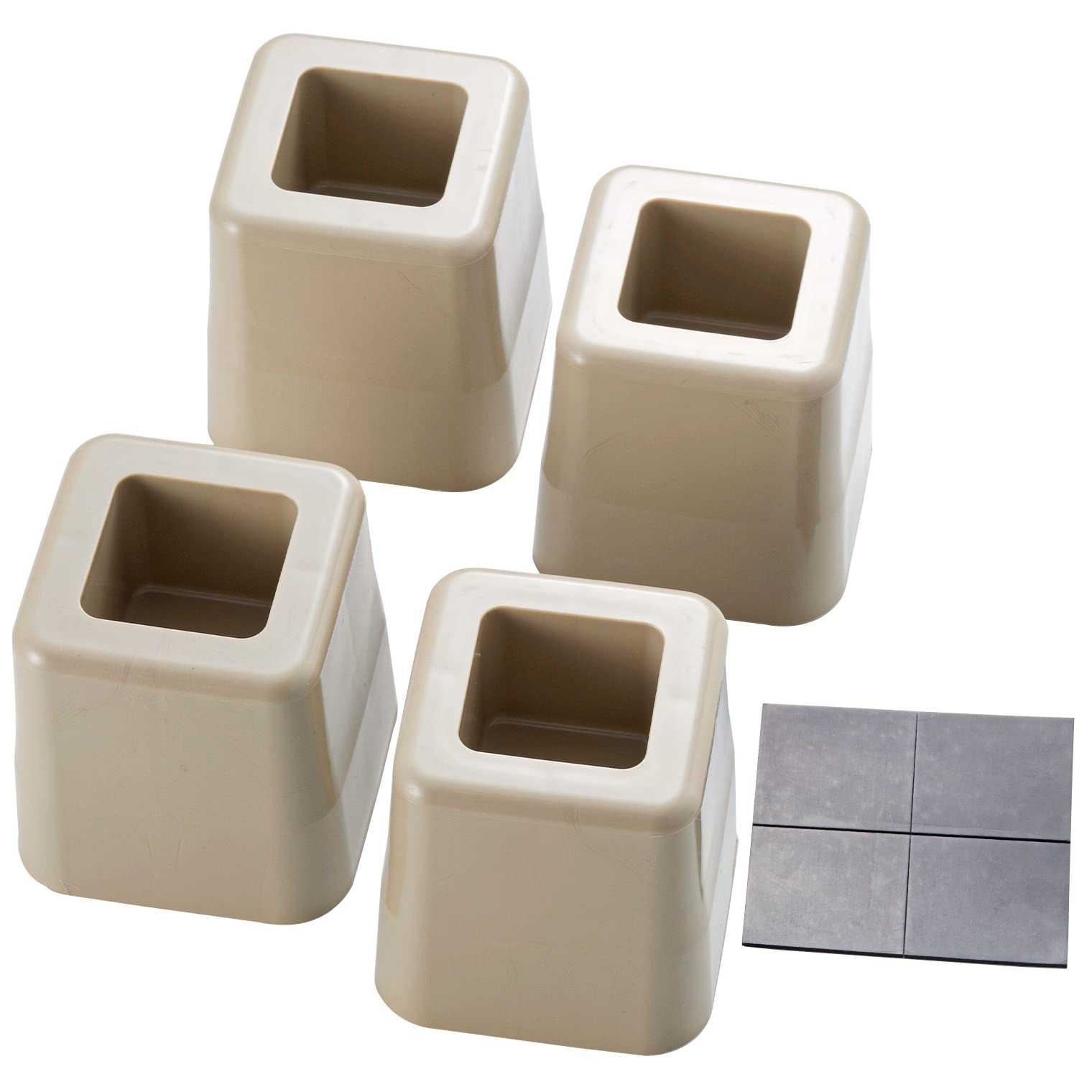 【特価処分】旭電機化成(Asahi Denki Kasei) テーブルの高さをあげる足 ベージュ 日本製 AKO-08 7.5×7.5×高さ8cm
