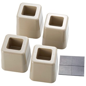【特価処分】旭電機化成(Asahi Denki Kasei) テーブルの高さをあげる足 ベージュ 日本製 AKO-08 7.5×7.5×高さ8cm