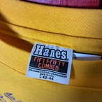80s〜90s USA製 Hanes ヴィンテージカレッジTシャツ 黄