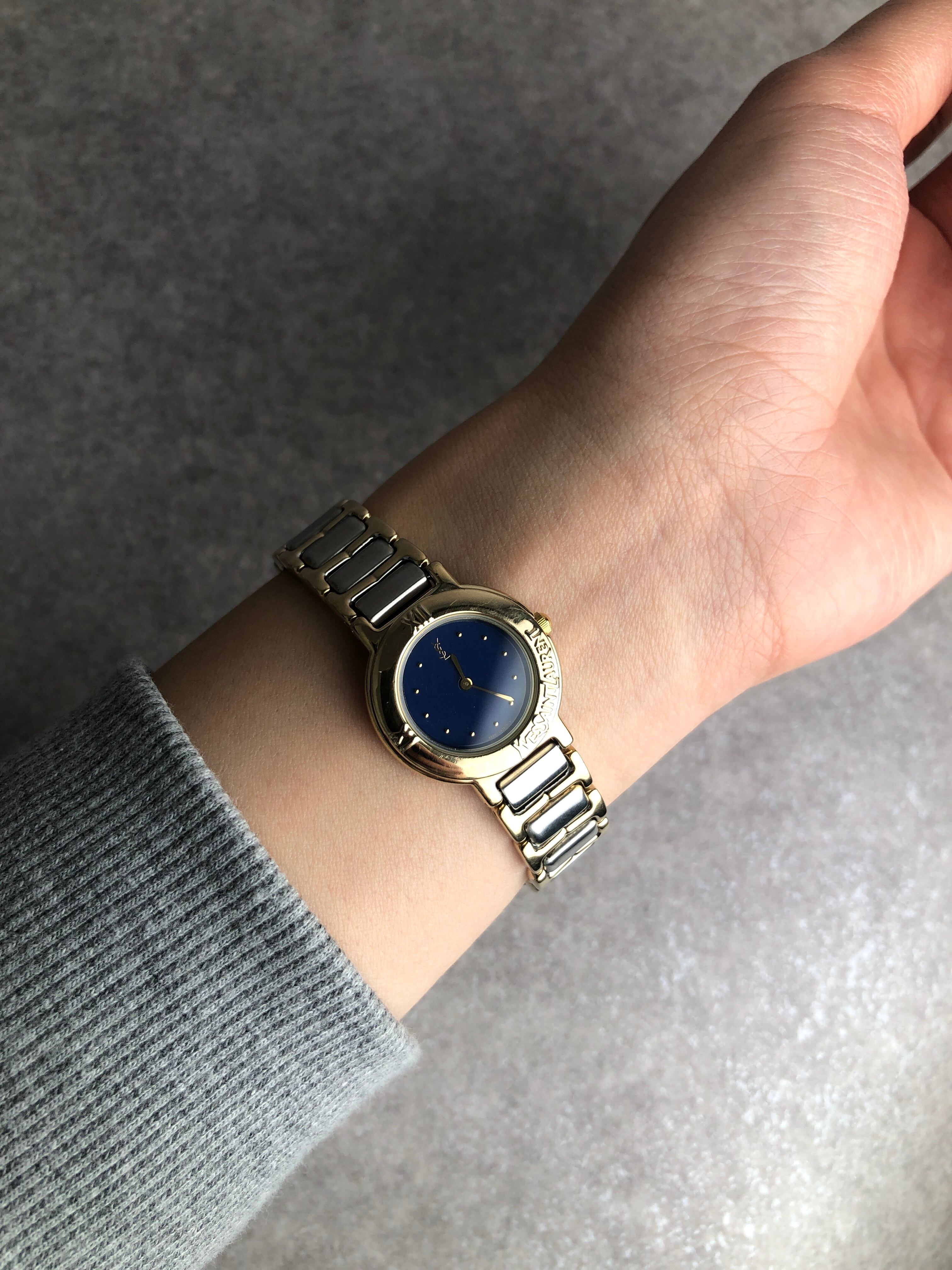 Yves Saint Laurent イヴ・サンローラン 腕時計 シルバー×ゴールド