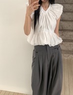 【新作5％OFF・3日間】Pocket Pin-tuck Slacks_2colors