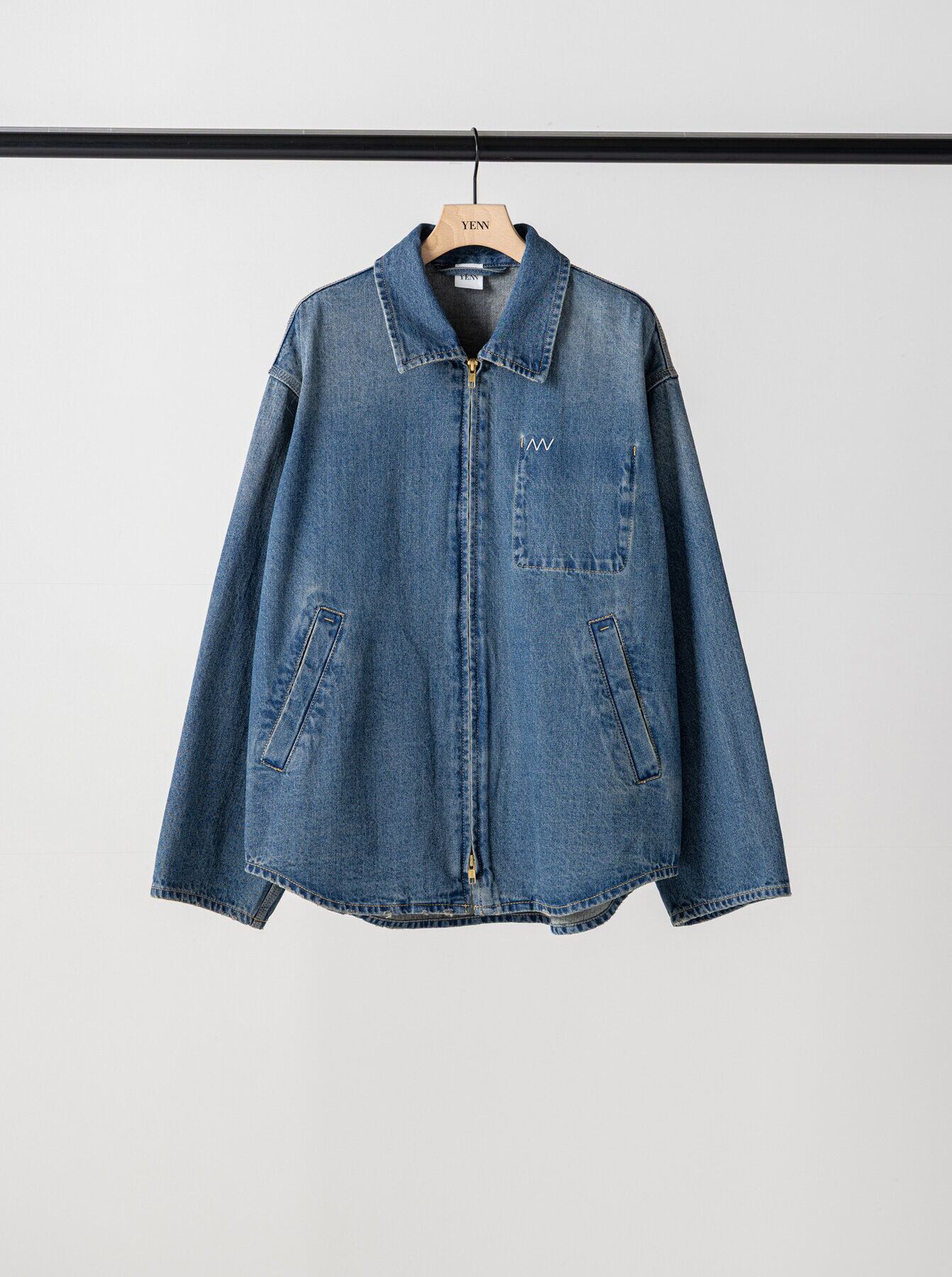 【1月上旬〜中旬入荷次第お届けのご予約】DENIM ZIP UP JACKET Y264-41139 F Y264-41139 BLUE