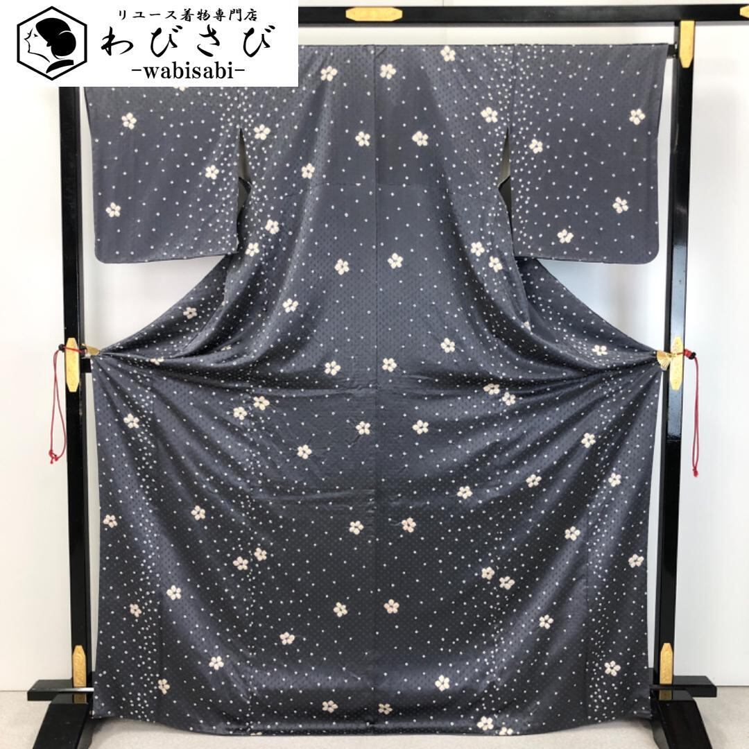 #361 正絹 小紋 未使用品【リユース着物】#Letter bee リサイクル着物・帯 新古品・中古品をお探しなら京都きもの市場【日本