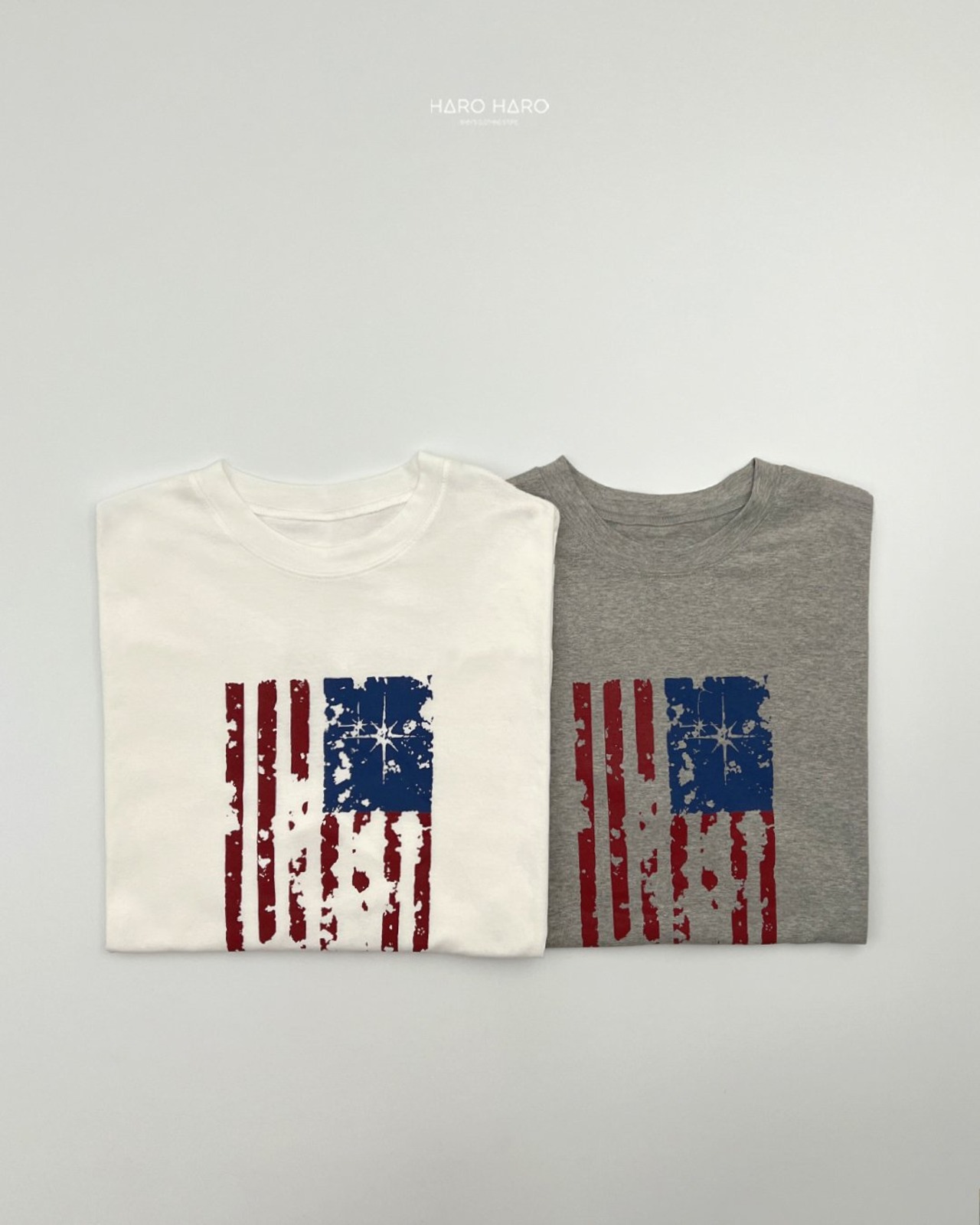 [HARO HARO] (Adult) Flagbox T-shirt / [하로하로] (어덜트)플래그박스티