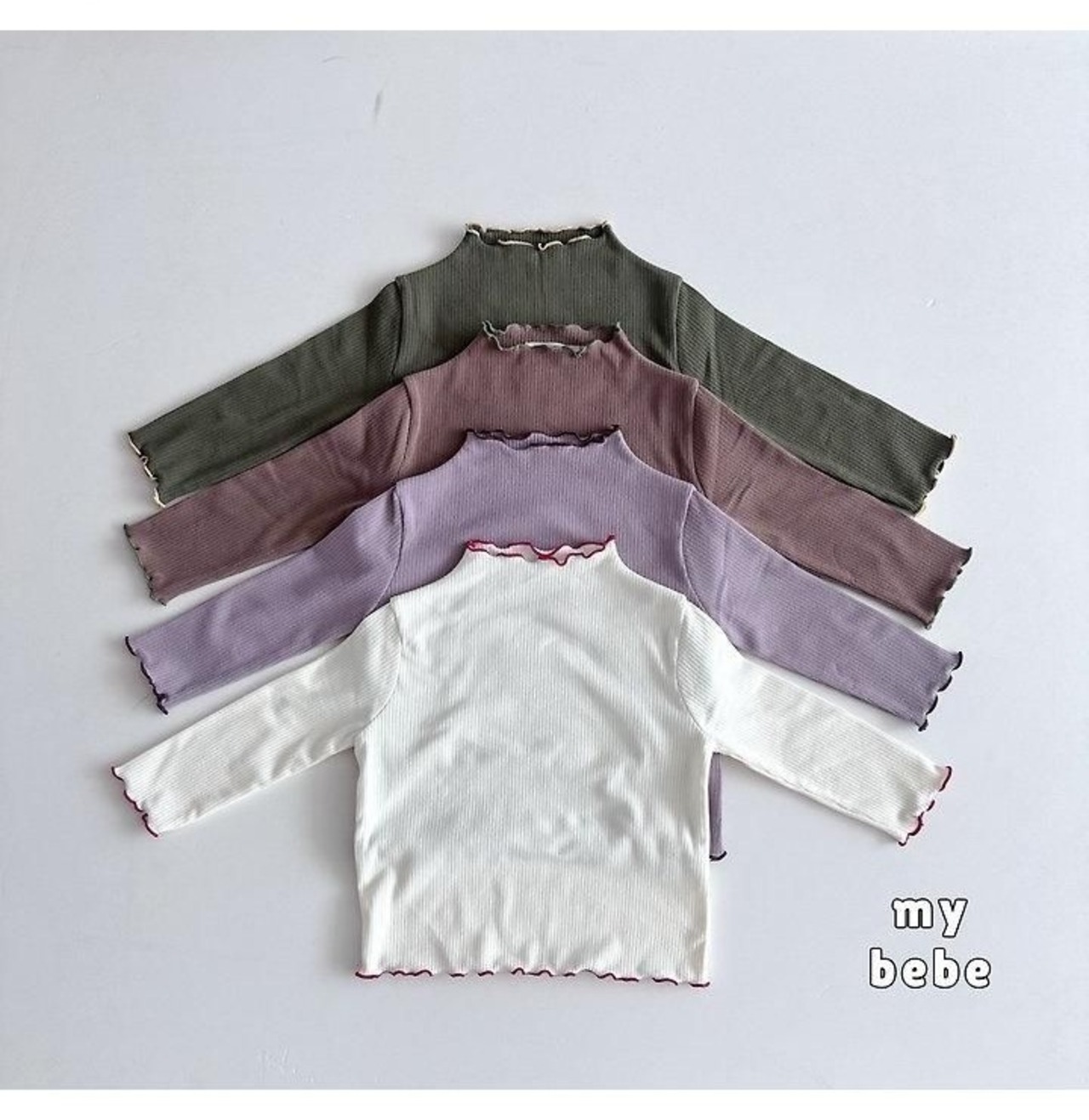 韓国子供服 / 26winter / my bebe / ヨーグルトハーフタートル / キッズ / 冬服 *XS~XL*