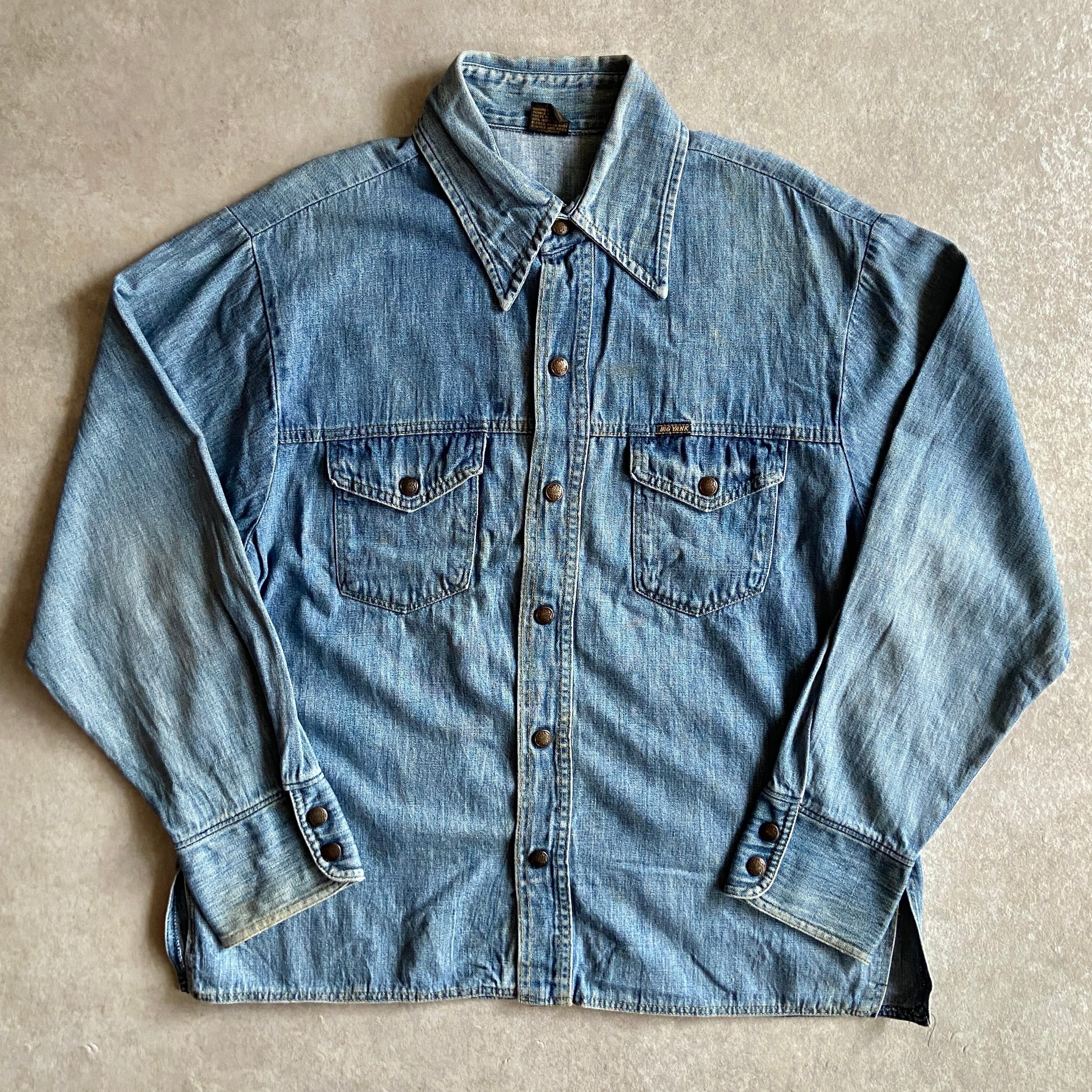 1970s Vintage BIG YANK Denim Shirt L位 H090