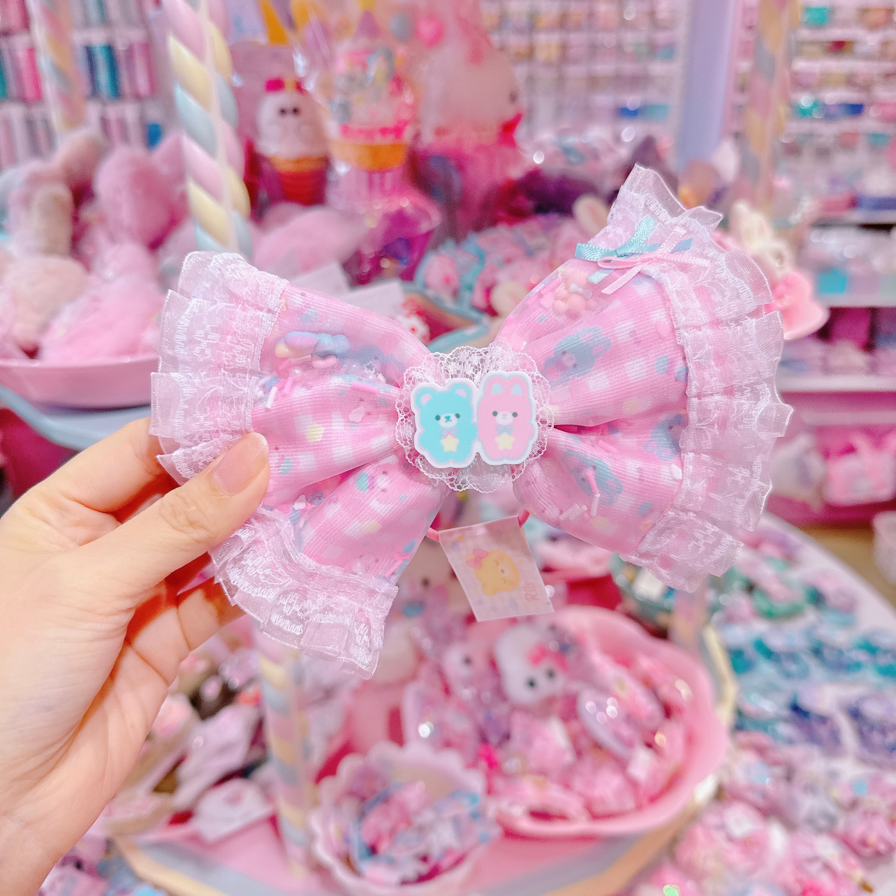 【R36】63-7フリルリボンヘアゴム