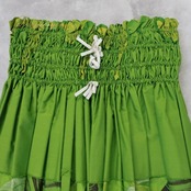 フラダンス 衣装 パウスカート グリーン系 シングル フラ ダンス モンステラ柄 プルメリア柄 リーフ柄 黄緑 茶 白 ハワイアン アロハ スカート かわいい 爽やか 華やか ハワイアンプリント ホワイト系 ブラウン系