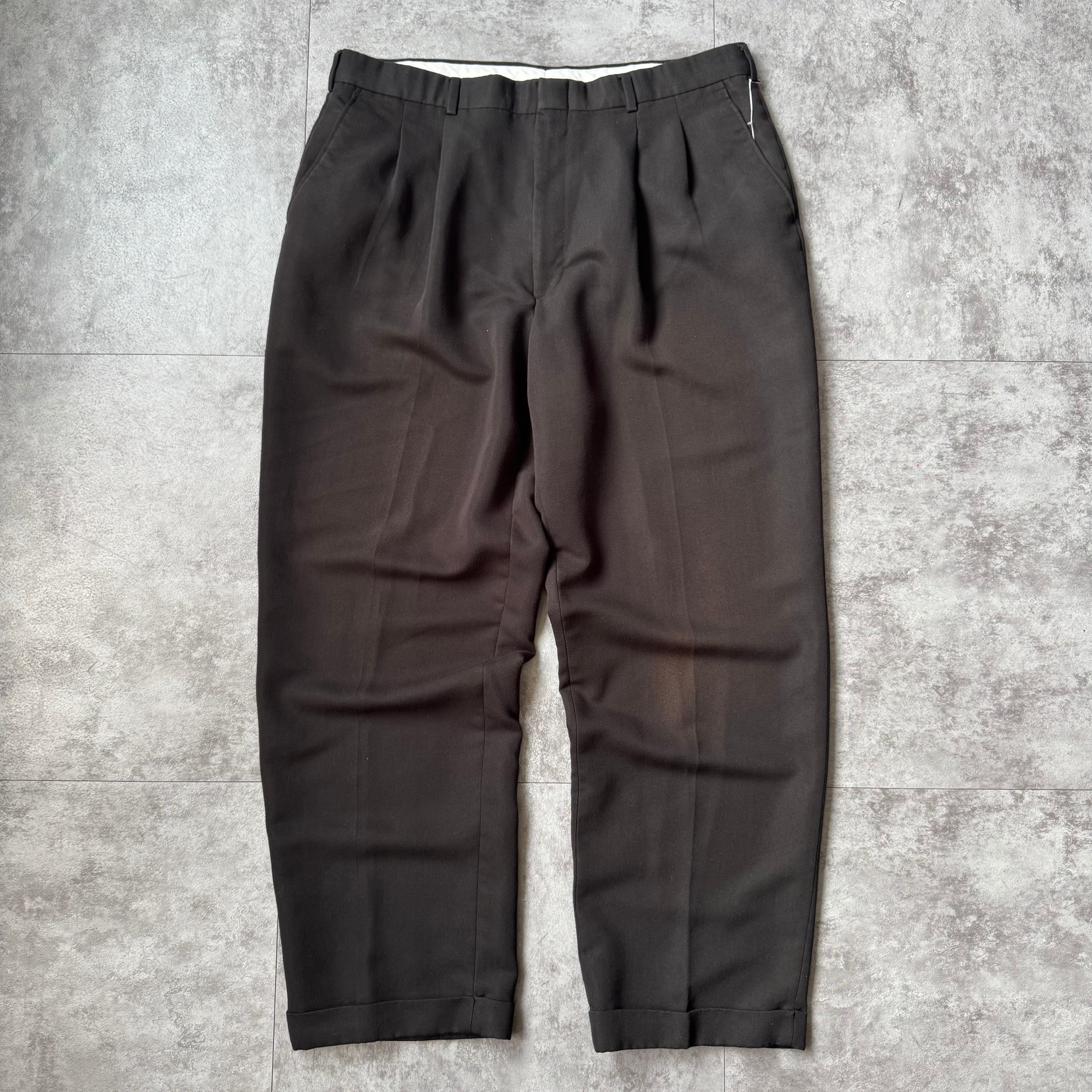 ペリー ELLIS PERRY 楽天市場】90年代 old usa ビンテージ スラックス 3タック レーヨン ペリーエリス 90s エリス レーヨン 2タック パンツ