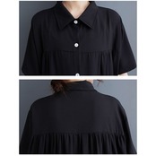 ダメージデニム 切替 シャツワンピース  30014