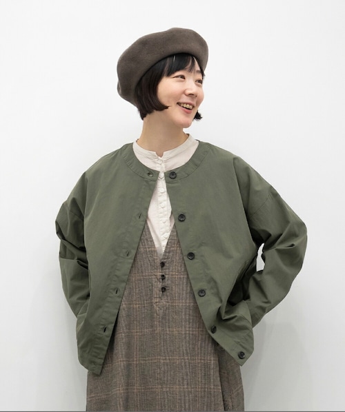 SUN VALLEY サンバレー / コットン ナイロン ダンプ クルーネック ブルゾン 2色