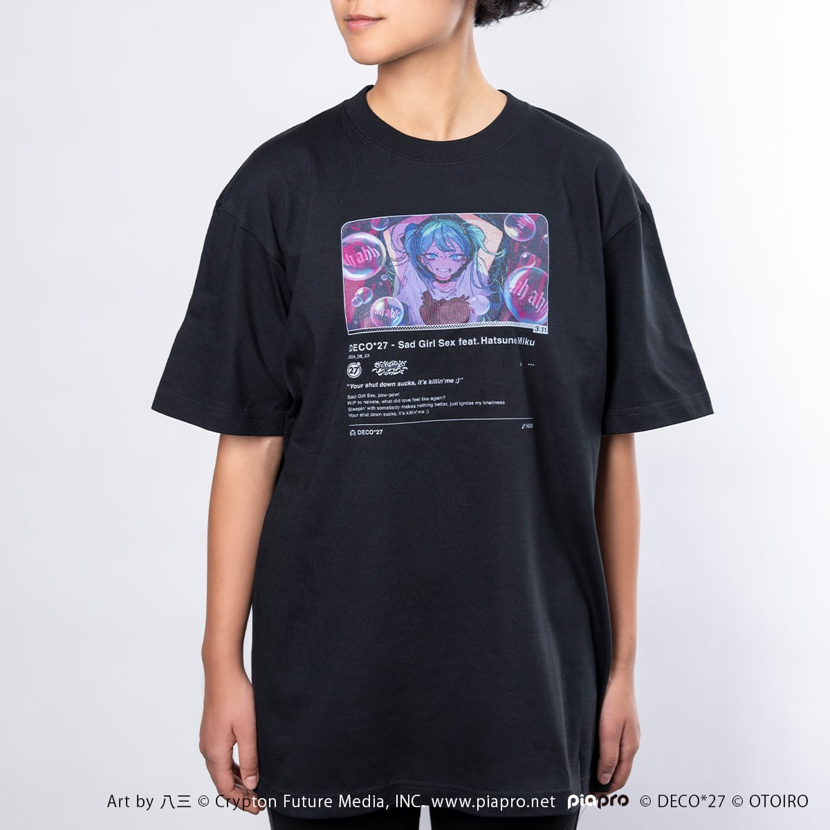 サッドガール・セックス】サムネイルTシャツ / ブラック | OTOIRO