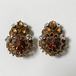 Vintage Faux Filigree & Amber Bijoux Earring Made In West Germany