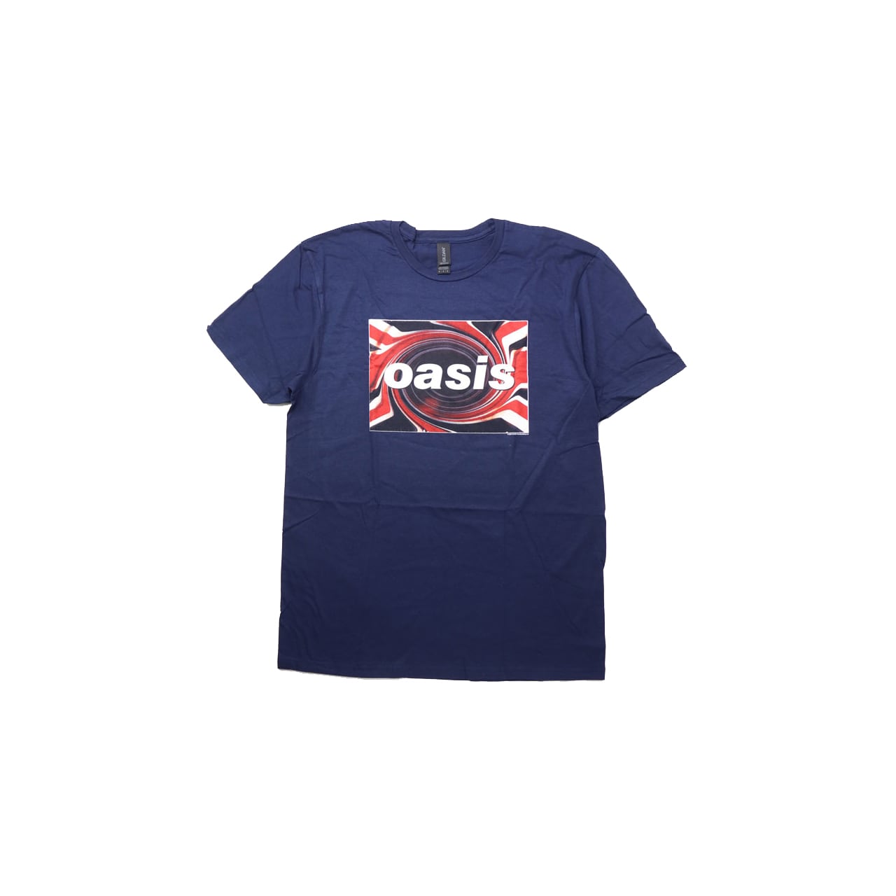 バンドTシャツ メンズ 半袖 OASIS オアシス ユニオンジャック ネイビー