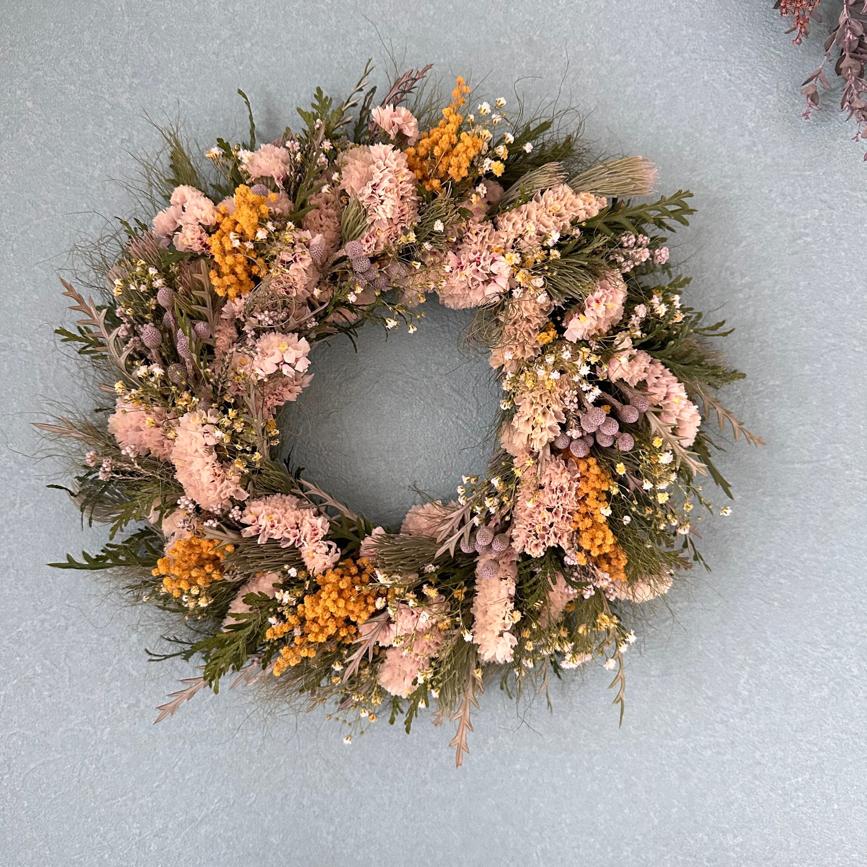 Mother's day Wreath 限定品 1点のみ ドライフラワーリース【日時指定可能】(送料、箱代込み)