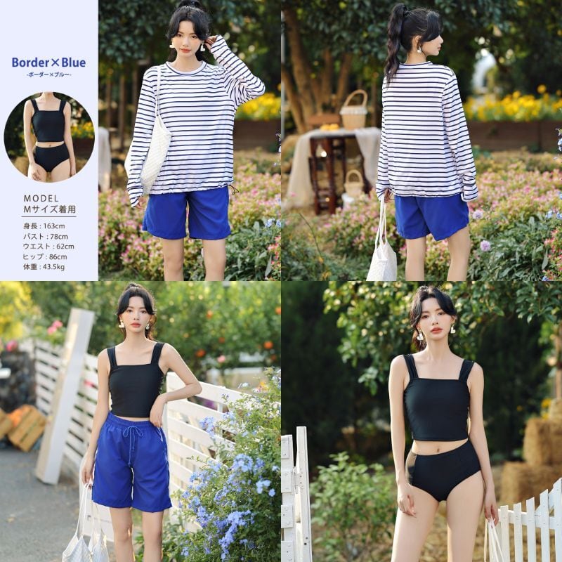 宅配便】ラッシュガード4点セットビキニ B／hys2861 | DAY CLOSET