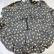 フラメンコ 衣装 ワンピース トップス 水玉 ドット 黒 黄色 オレンジ 柔らかい 軽い フリル ボランテ ブラック系 オレンジ系 フェス ステージ用 ドレス おしゃれ 可愛い ショート丈 フレアスカート エレガント 伸縮性