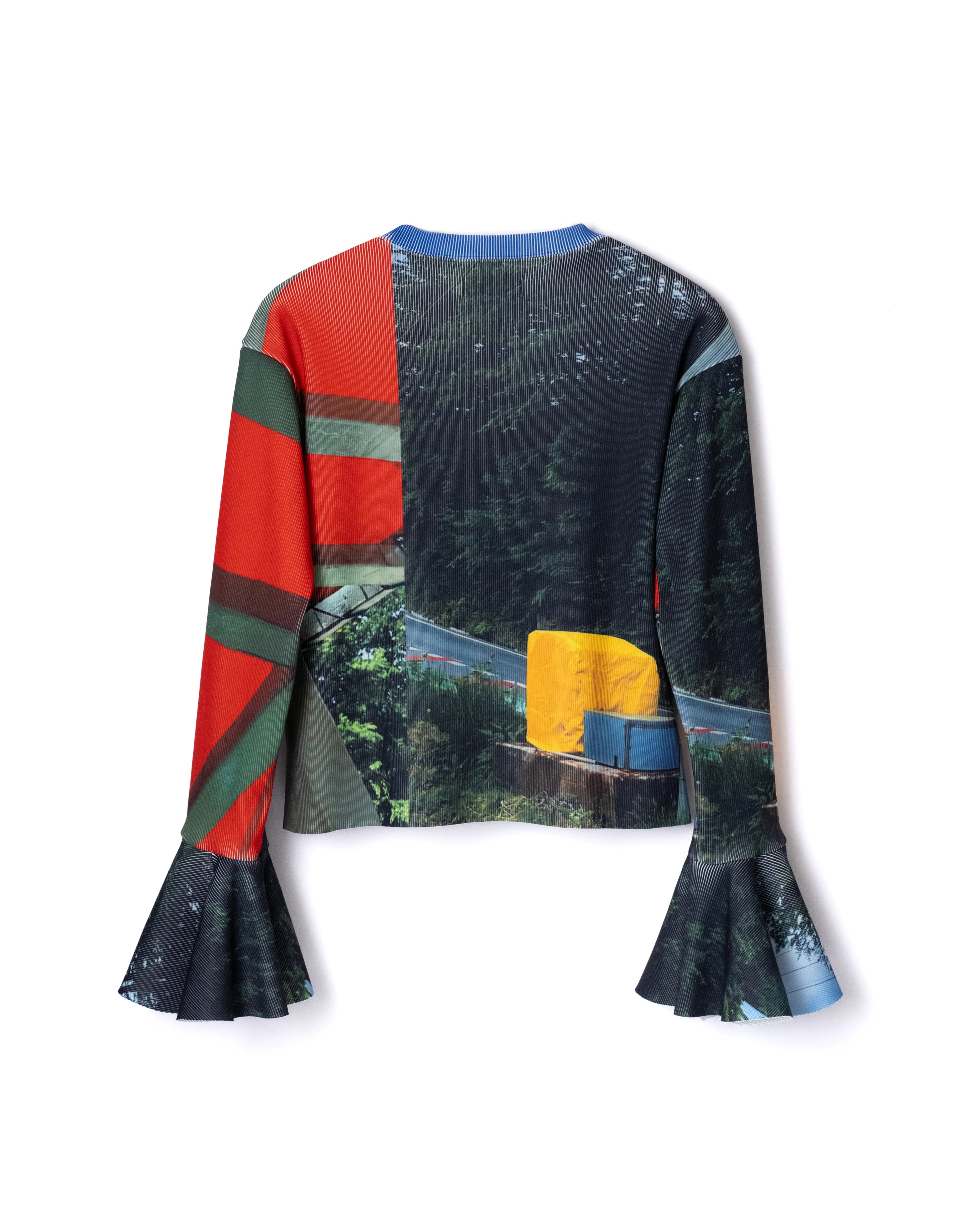 NON TOKYO PRINT RIB FLARE SLEEVE C/S