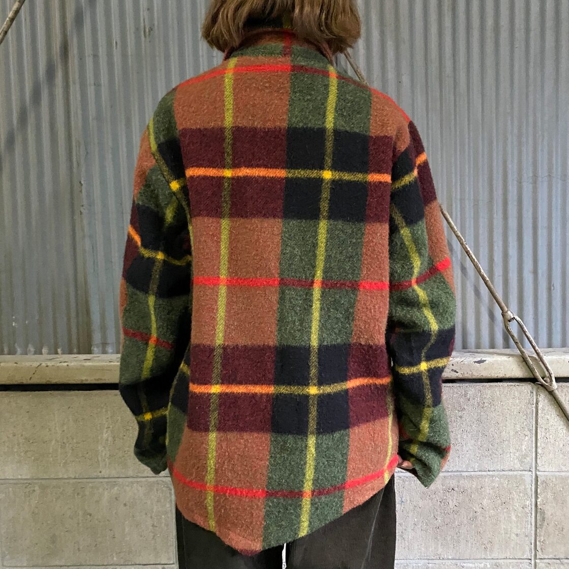 50〜60年代 WOOLRICH ウールリッチ タータンチェック柄 ウールプル 