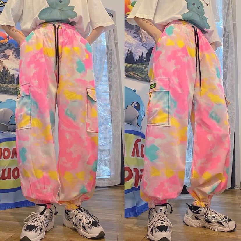 ☆サイズ パンツ ニッカポッカ 作業着 ズボン グラデーション 黄色