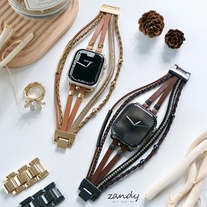 新色追加！【レザーブレスレットバンド】B003 アップルウォッチバンド 革ブレスレットベルト ハンドメイド  Apple Watch