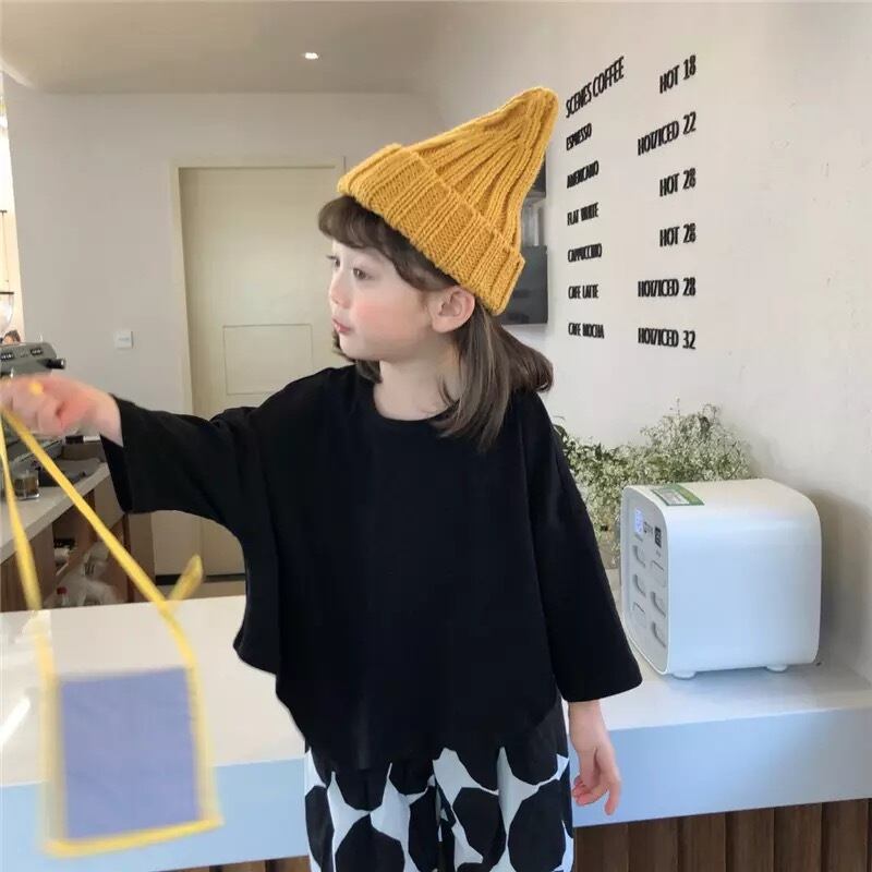 【即納】アシンメトリーなロングTシャツ｜海外子供服｜韓国子供服