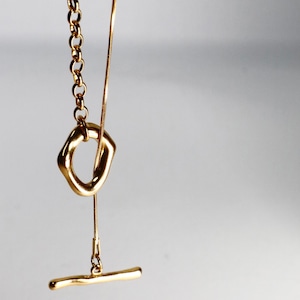 FJ0253［stainless long mantle necklace］