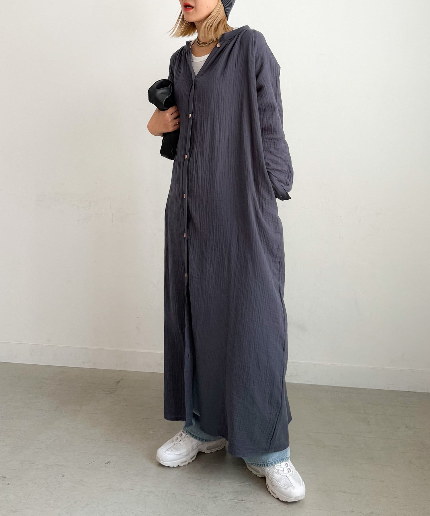 再販 2wayロングシャツワンピース/ロング丈 | PICHI