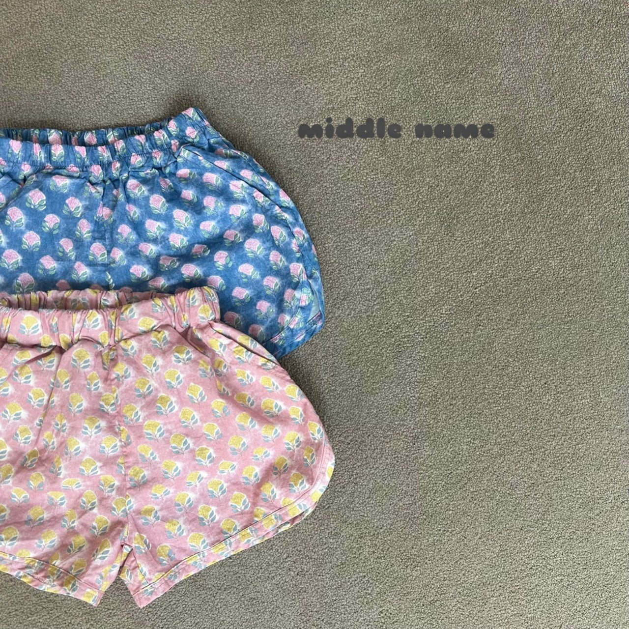 【middle name】ビンテージフラワーショートパンツ 90〜110cm ピンク【240431】 - 2