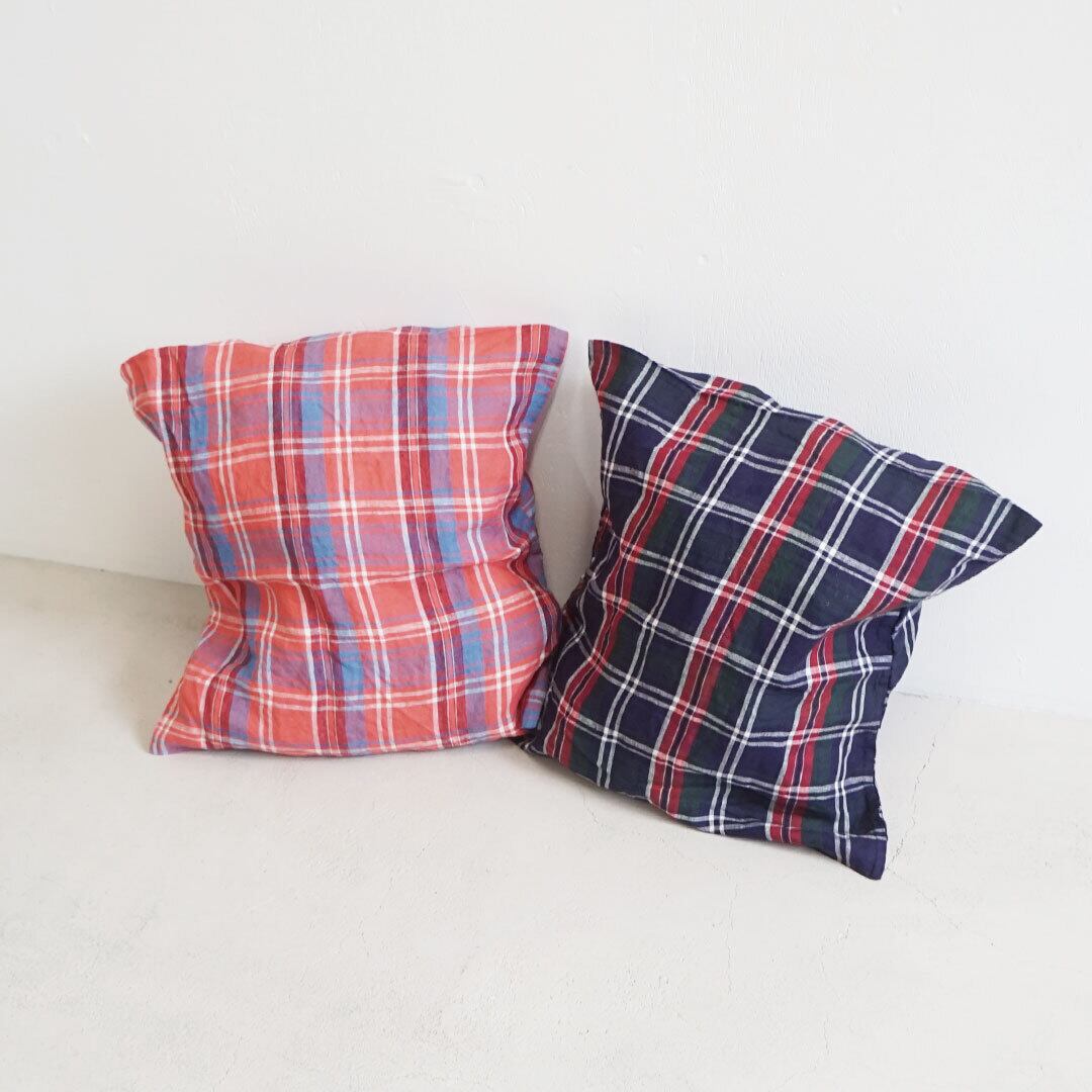 再入荷なし Ichiantiquites イチアンティークス Linen Tartan Check Cushion Cover リネンタータンチェック クッションカバー 品番 Es Life エスライフ