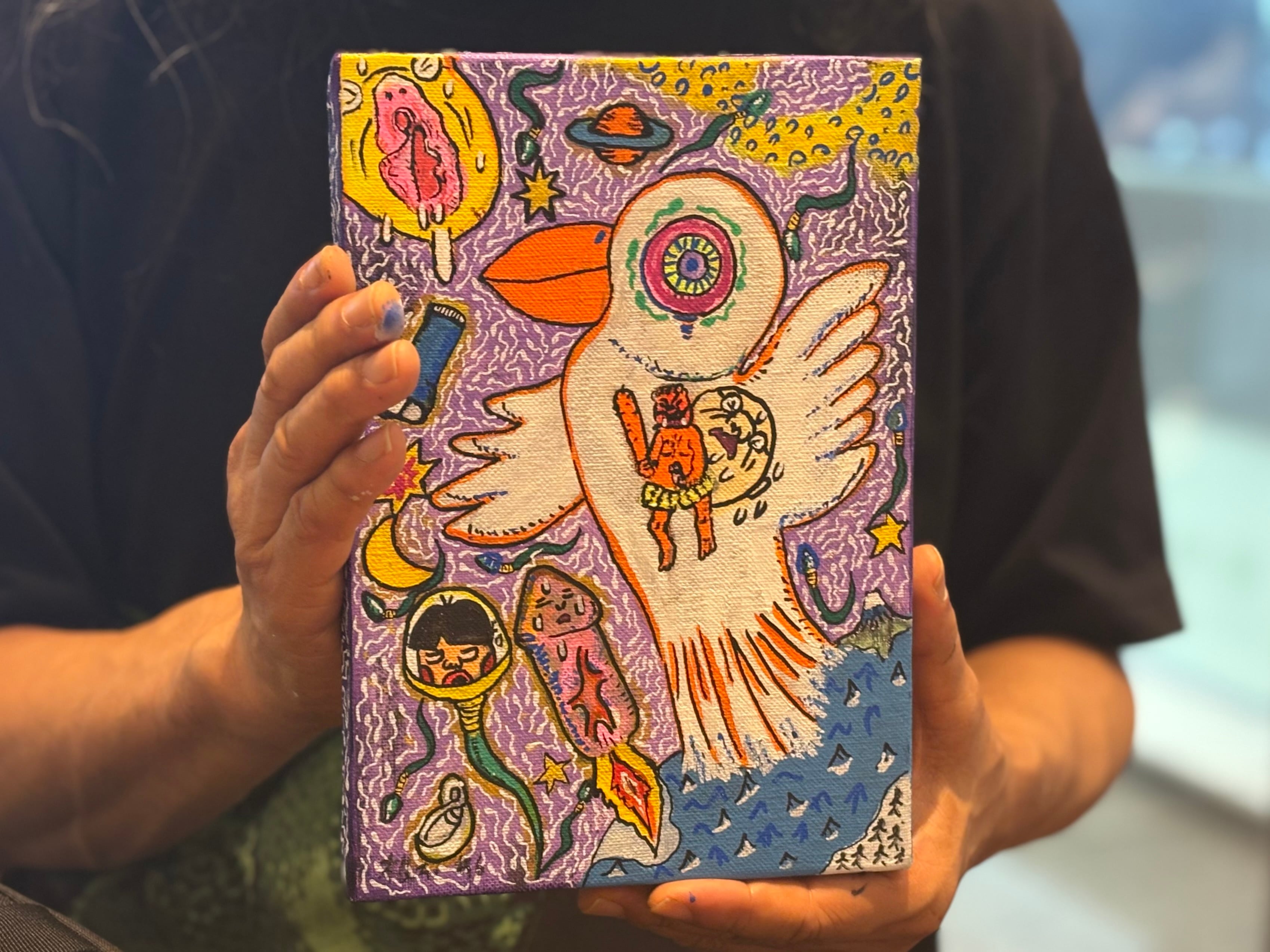 サムホール絵画】「宇宙に向かって」 | 根本敬小売店ーTakashi