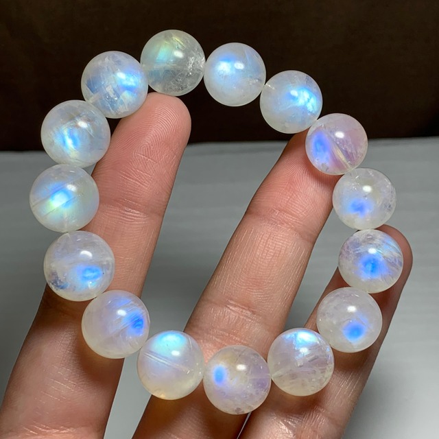全粒ブルーシラー☆ホワイトラブラドライト・ブレスレット