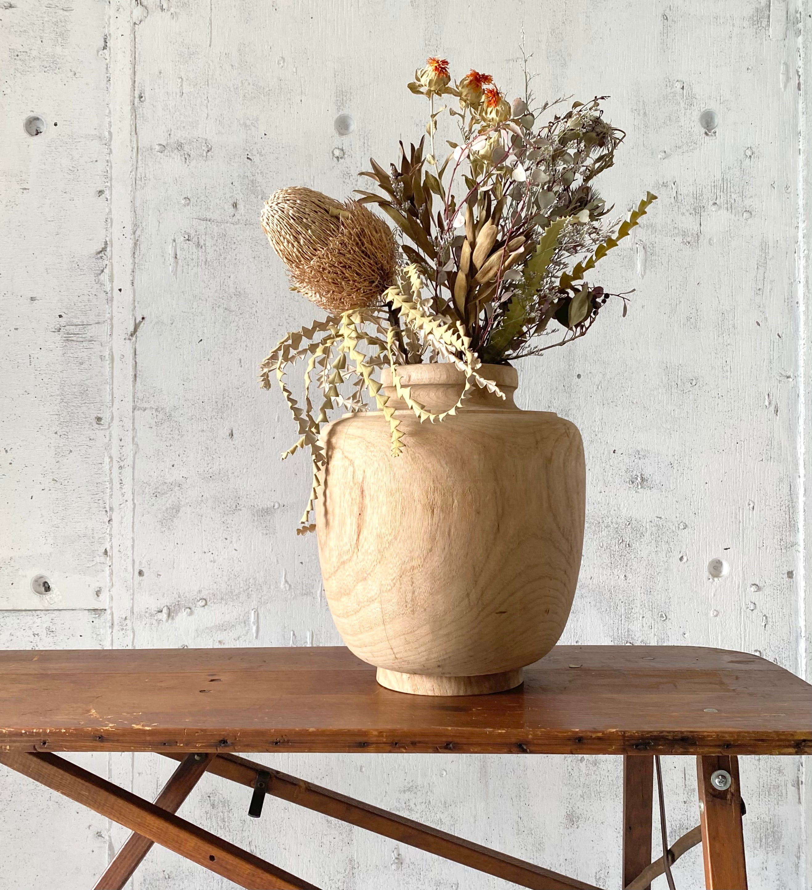 白木のフラワーベース 大 [古道具] | giraffes craft
