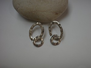 〈vintage silver925〉hammered ring pierce