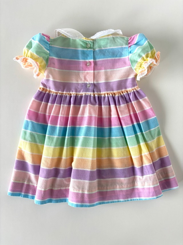 【18-24m・vintage 】レインボーdress