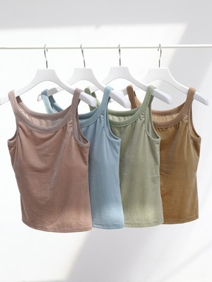 cup-in velour american sleeve tops