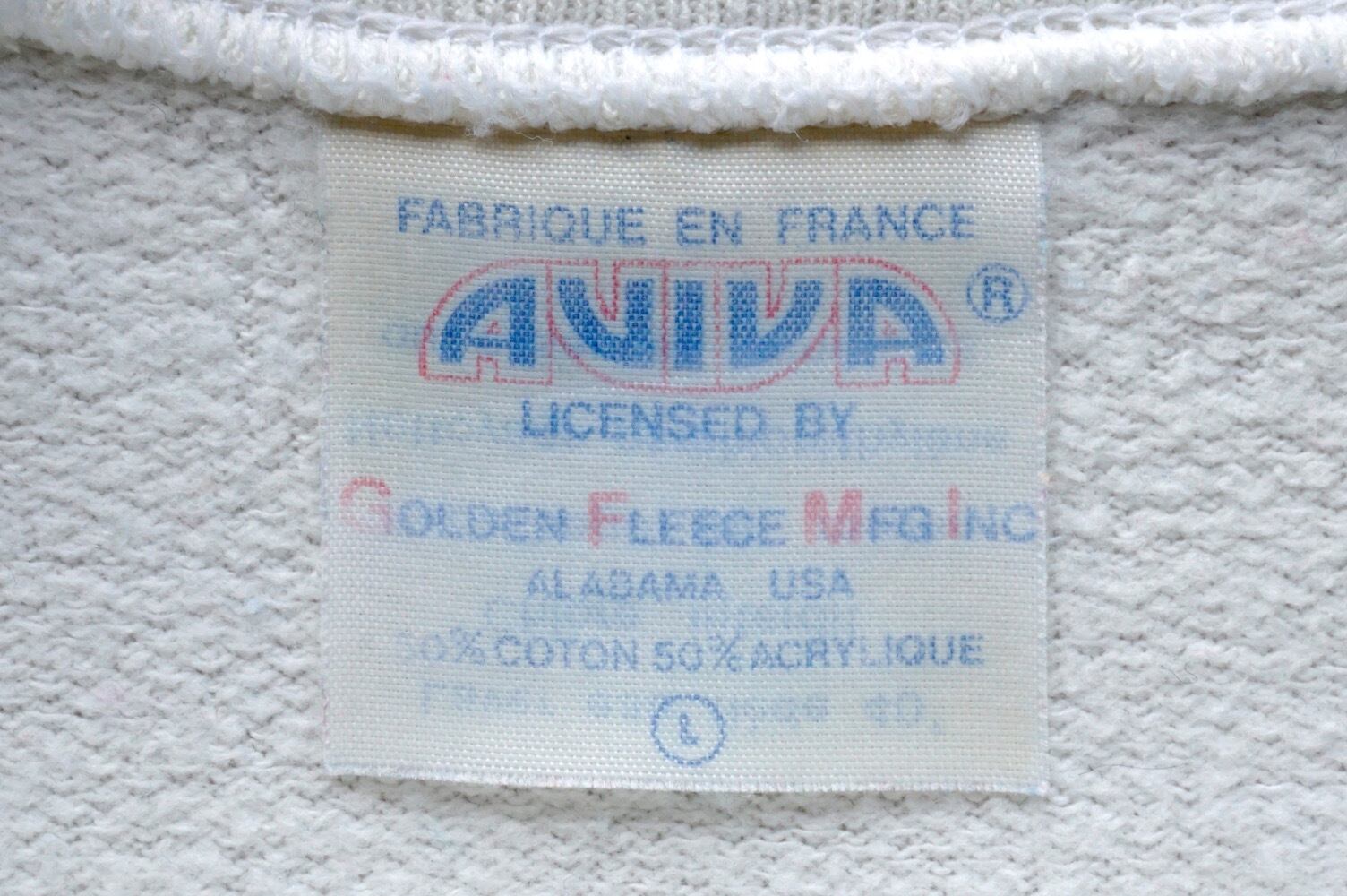 1980's FRANCE製 [AVIVA] ネオンカラー フォームプリント セットイン