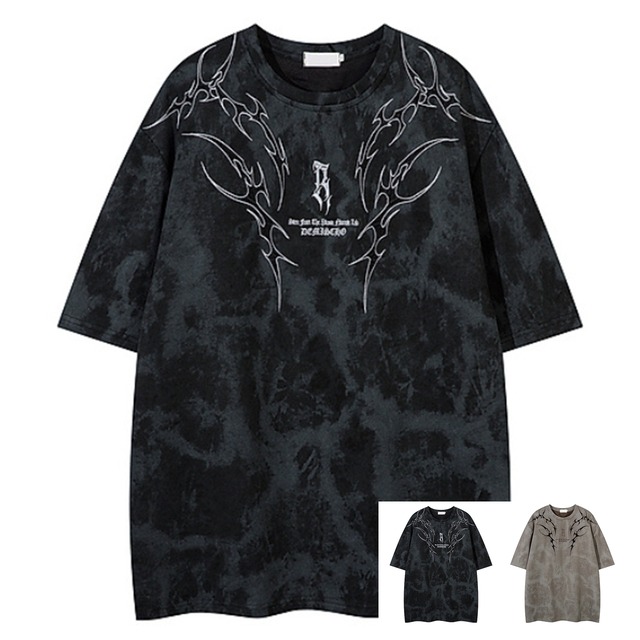 トライバル ウォッシュ Tシャツ b25353 コーヒー ブラック 【S～2XLサイズ】
