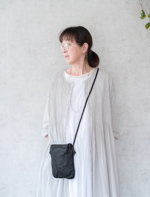 [maison de soil] メッシュ&プレーンコンビショルダーバッグ